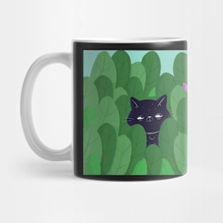 Cat and butterfly Mug